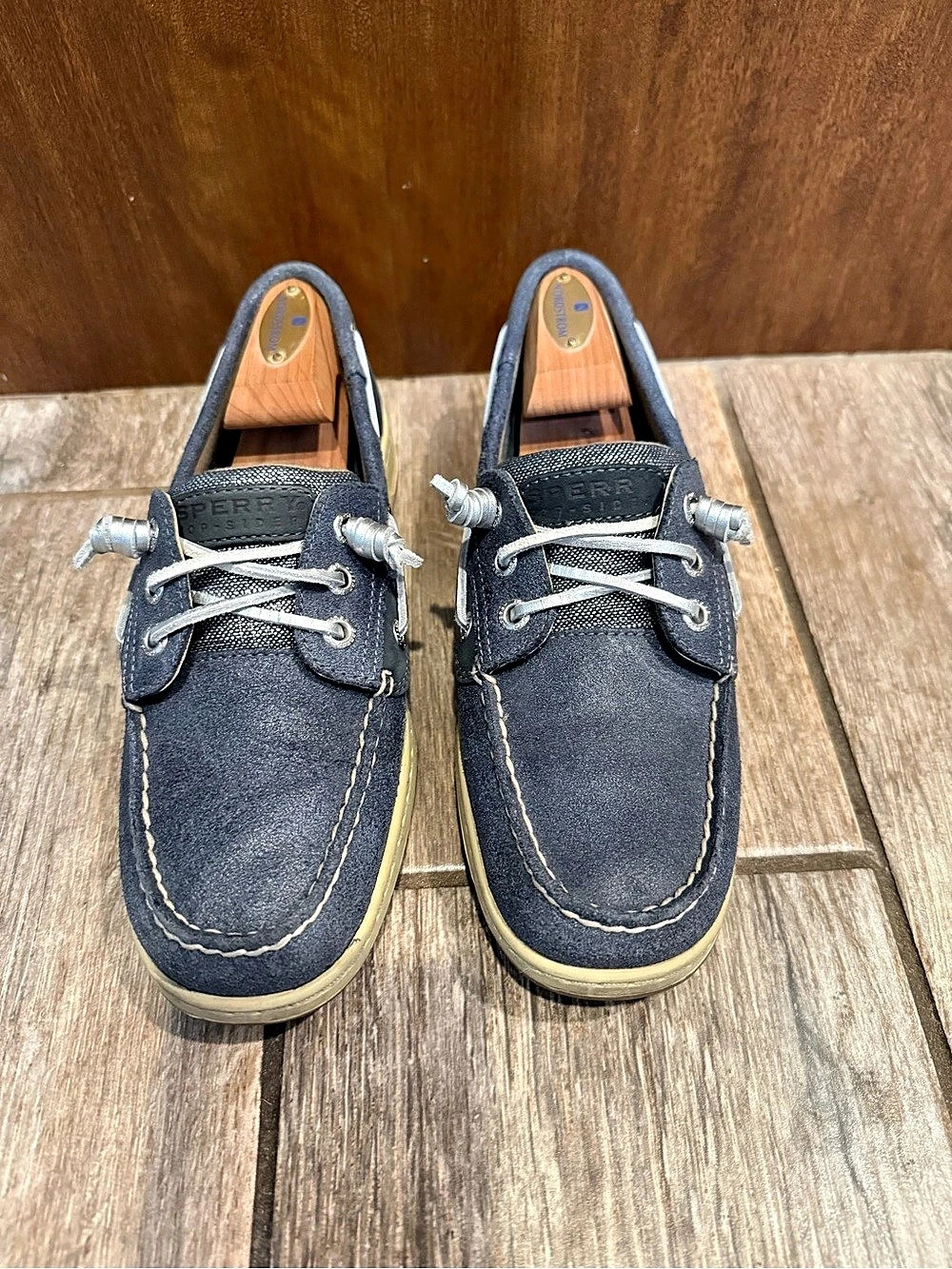 Sperry A/O 2-Eye Women's Boat Shoes Blue & Tan US 8.5 M